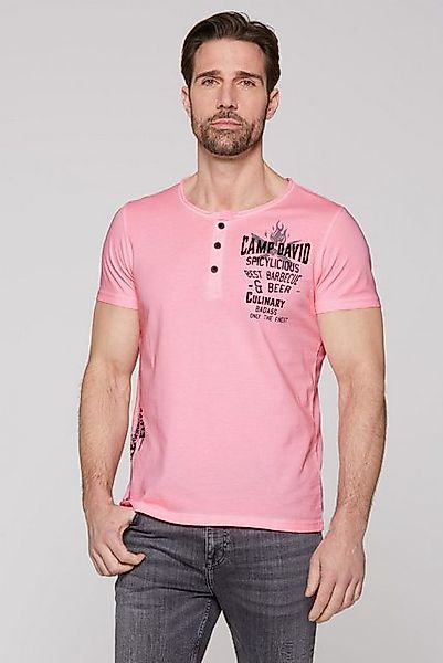 CAMP DAVID Henleyshirt mit Used-Kanten günstig online kaufen