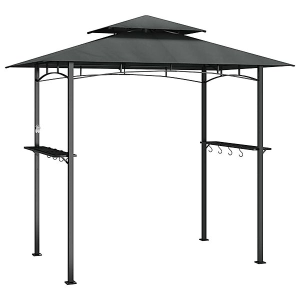 vidaXL Partyzelt Grillpavillon mit Seitenregalen Anthrazit günstig online kaufen