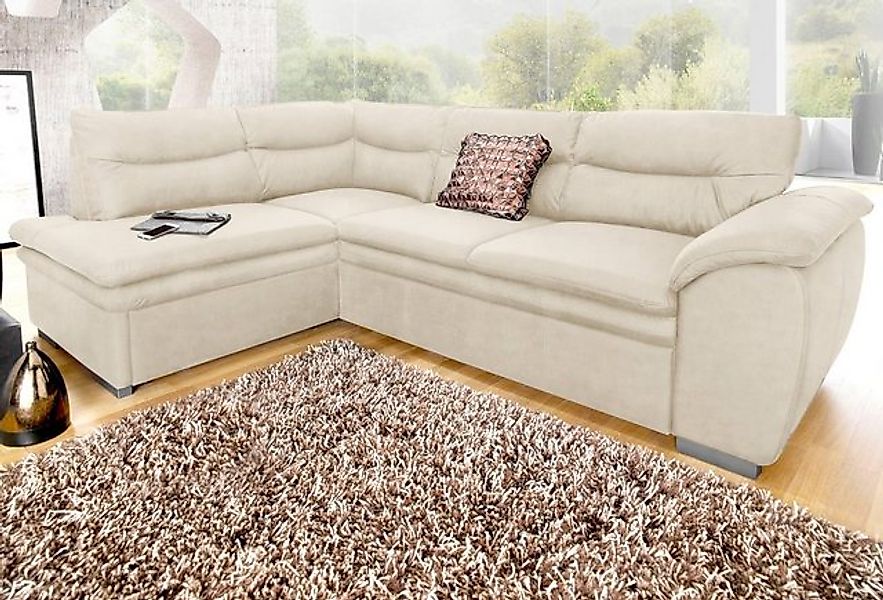 COTTA Ecksofa "Leandra L-Form", wahlweise mit Bettfunktion & Bettkasten günstig online kaufen