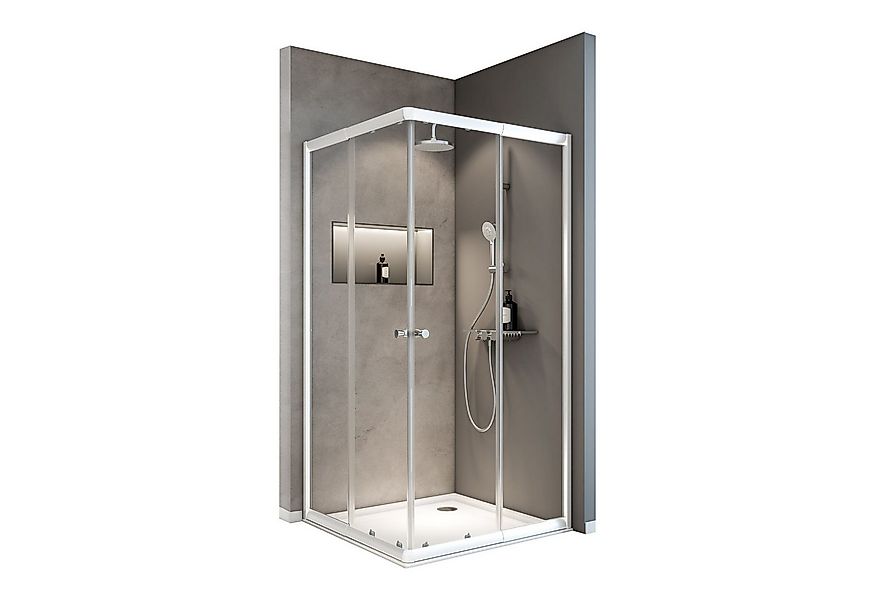 Schulte Eckdusche Sunny, variabler Verstellbereich 75x75 - 90x90 cm, Höhe: günstig online kaufen