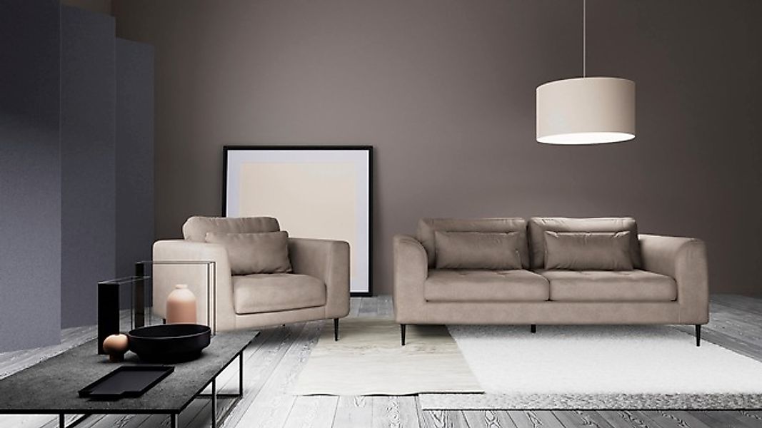 TRENDMANUFAKTUR Sessel »Luzi, Loungesessel, modern mit extra hohen Füßen« D günstig online kaufen