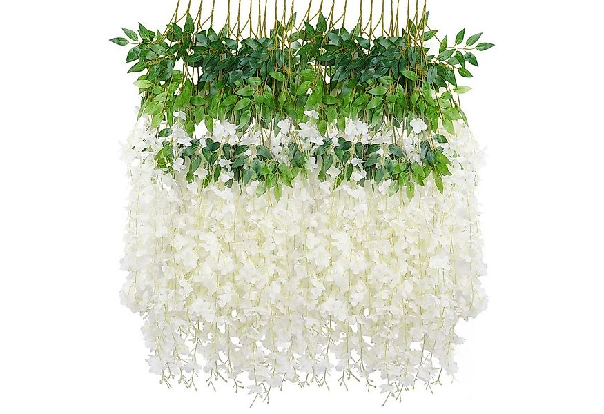 Kunstblumenstrauß 12 Stück Künstliche Glyzinien Blumensträuße Gefälschte Bl günstig online kaufen