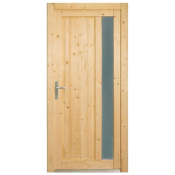 Panto Holz-Nebeneingangstür NET 510 Natur 88 cm x 198 cm DIN L günstig online kaufen