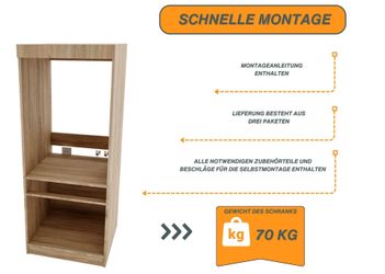 Raumhirsch Furniture Waschmaschinenumbauschrank mit zwei Stauräumen günstig online kaufen