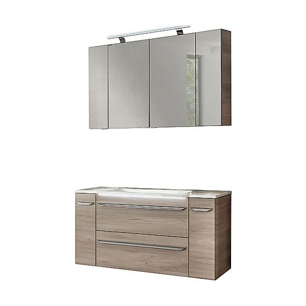 FACKELMANN Badmöbel-Set LUXOR 7-teiliges Set, LED-Spiegelschrank günstig online kaufen