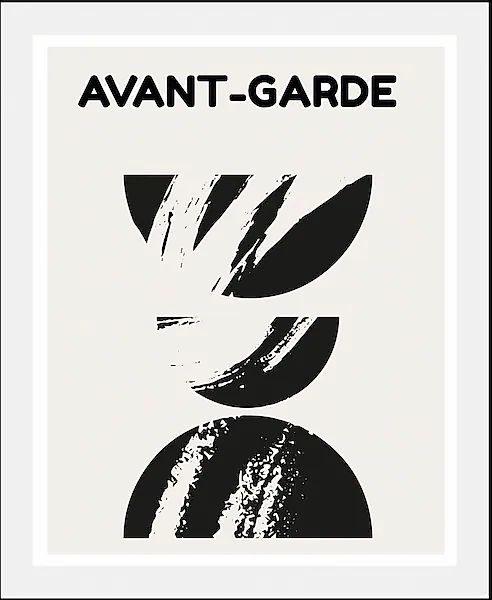queence Bild »Avant-Garde II« Abstrakt   Kunst   Schriftzug   Schwarz-Weiß günstig online kaufen