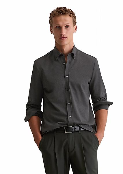Marc OPolo Langarmhemd "aus kompakter Bio-Baumwolle" günstig online kaufen