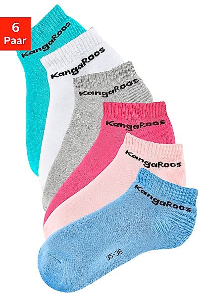 KangaROOS Sneakersocken Packung, 6 Stk. tlg. mit Frottee innen günstig online kaufen