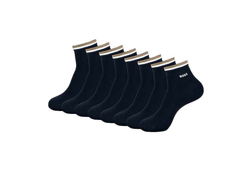 BOSS Kurzsocken SH Socks Stripe CC (4-Paar) mit BOSS Logo am Bund günstig online kaufen