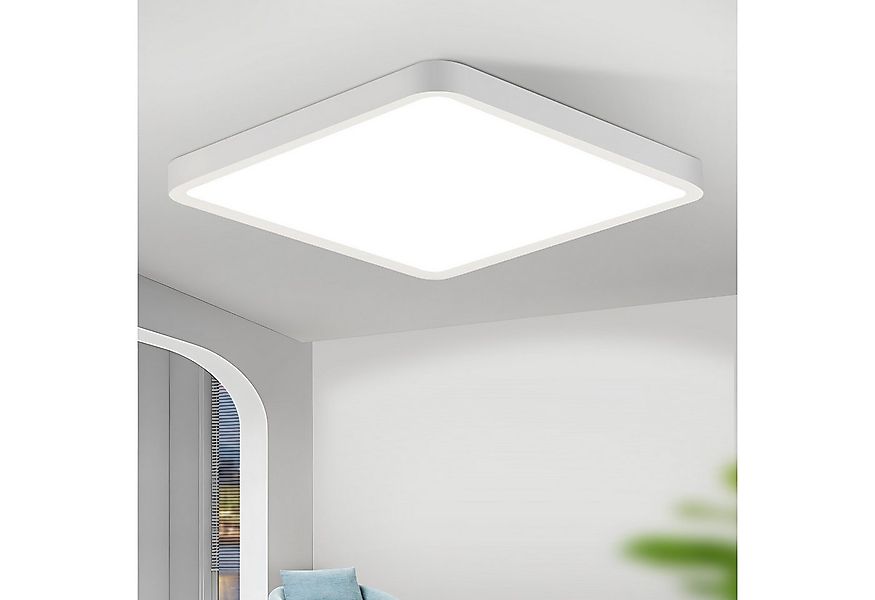 ZMH LED Deckenleuchte Wohzimmer ∅23CM Schwarz/Weiß 18W Flurlampe 6500K Büro günstig online kaufen
