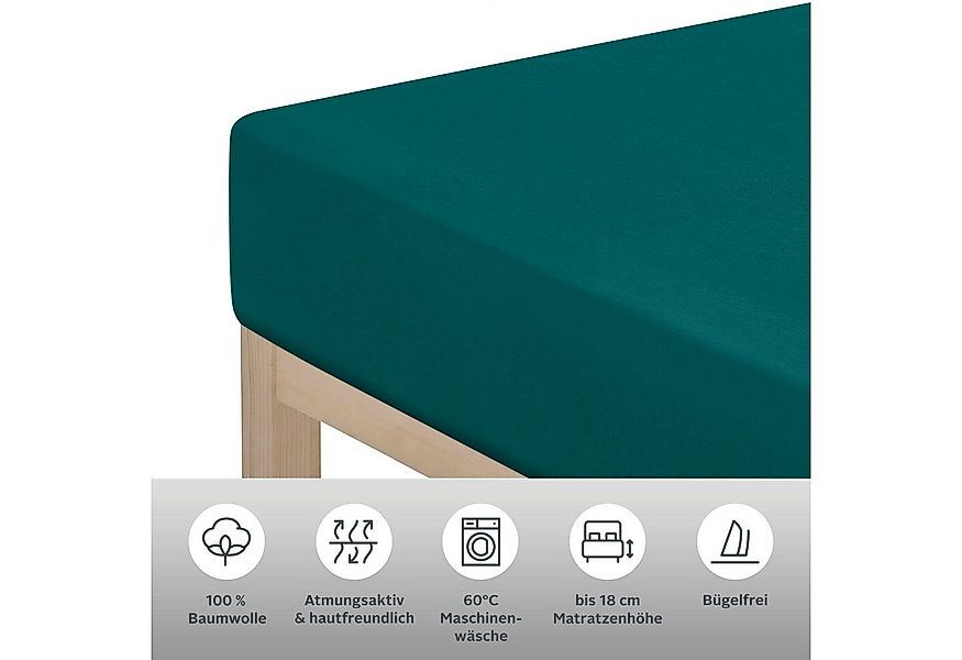 OTTO home Spannbettlaken PHYSALIS Comfort, Jersey, Gummizug: rundum, (2 Stü günstig online kaufen