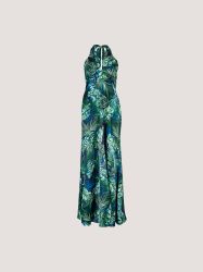 Apricot Maxikleid Tropical Satin Kleid mit günstig online kaufen