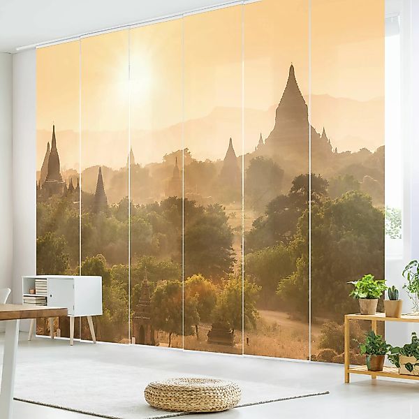 Schiebegardine Sonnenuntergang über Bagan günstig online kaufen