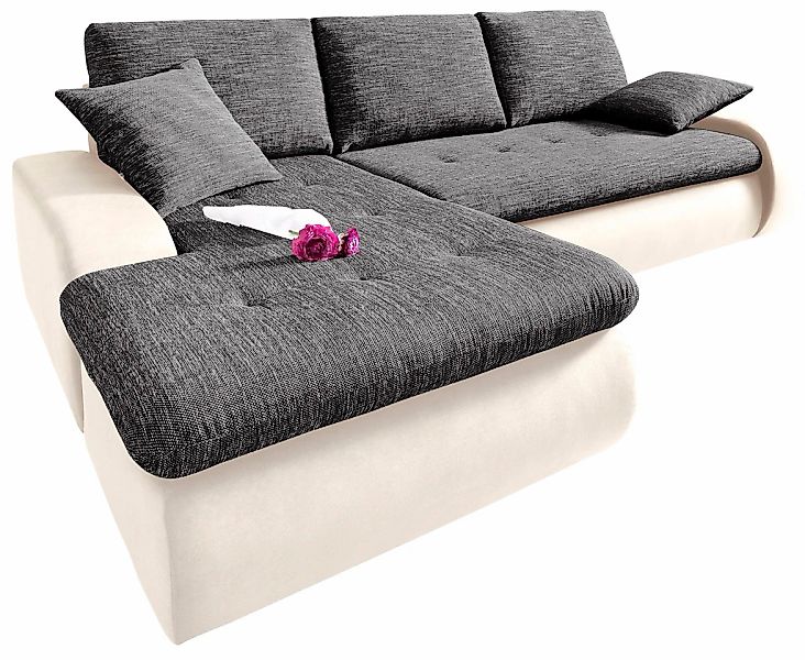 TRENDMANUFAKTUR Ecksofa "Indie, modern und bequem, Materialmix, OTTOs Choic günstig online kaufen