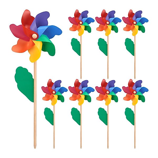 relaxdays Deko-Windrad 8er Set Windrad (8 günstig online kaufen