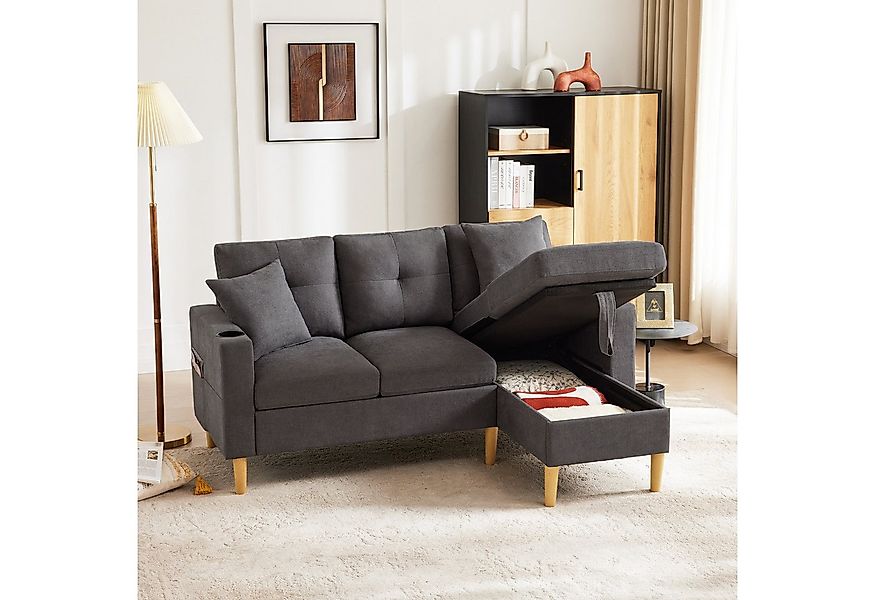 Merax 3-Sitzer Ecksofa Eckcouch in L-Form Eckgarnitur, L-förmiges Sofa aus günstig online kaufen