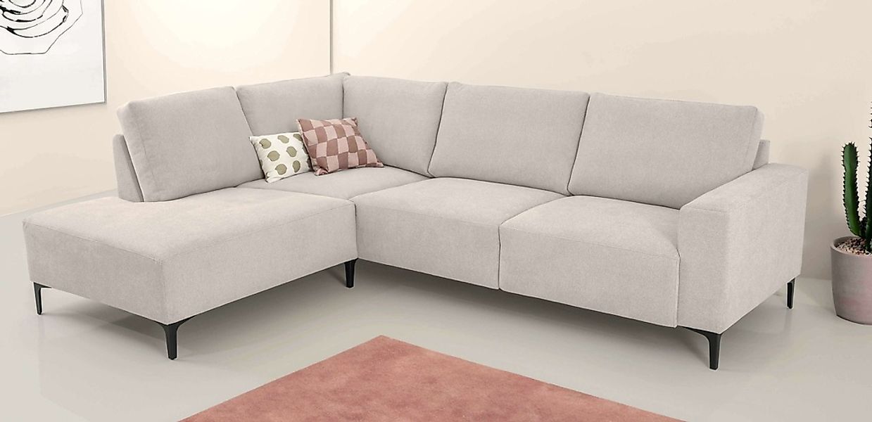 Home affaire Ecksofa "Tournon, L-Form, Breite 256 cm, Webstoff, Chenille", günstig online kaufen