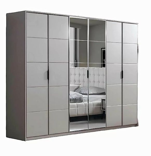 Helena Rubinstein Kleiderschrank Grauer Kleiderschrank 6-türiger Schlafzimm günstig online kaufen