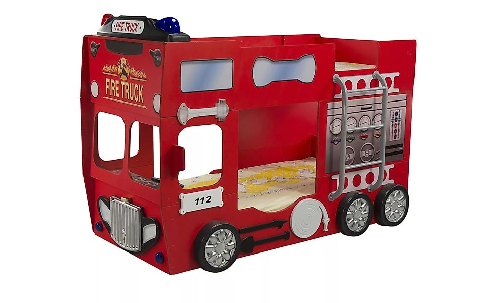 Autobett  Feuerwehr ¦ rot ¦ Maße (cm): B: 116 H: 146 T: 207 Kindermöbel > K günstig online kaufen