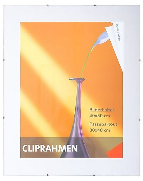 BURI Bilderrahmen Rahmenlos Bilderhalter Bilderrahmen 40x50 cm günstig online kaufen