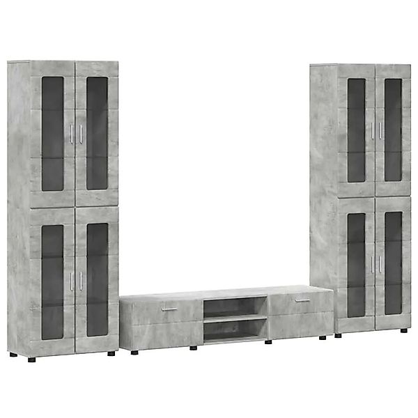 vidaXL TV-Schrankset mit Schubladen mit Regal Beton Grau Holzwerkstoff 3397 günstig online kaufen