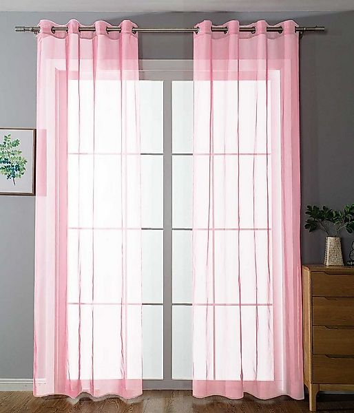 Gardinenbox Gardine (2 St), Ösen, transparent, Voile, Ösenvorhänge Voile »U günstig online kaufen