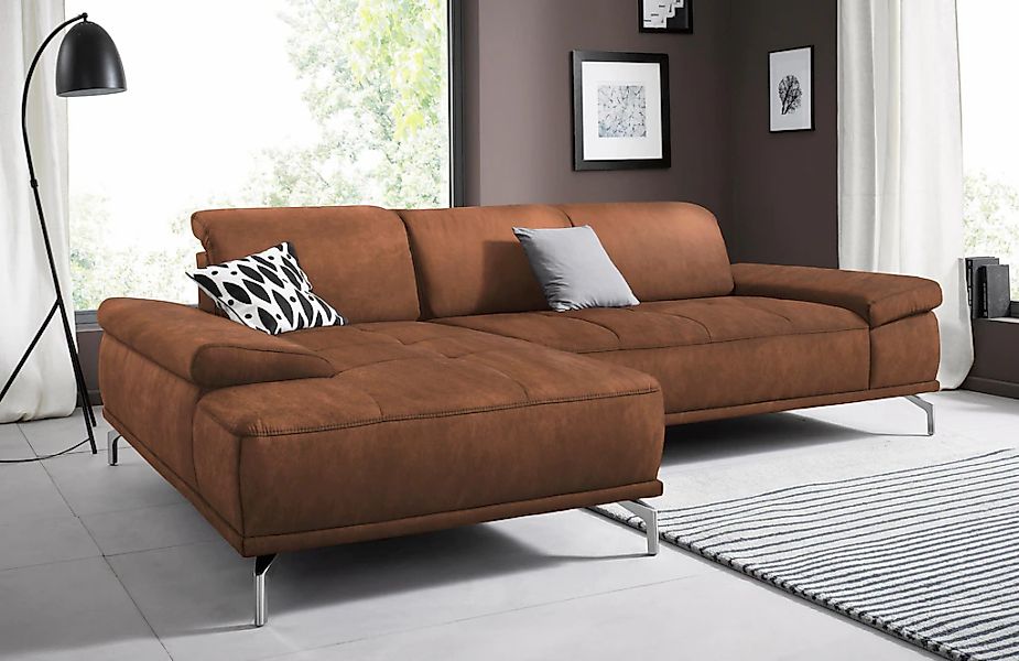 Places of Style Ecksofa "Caluna", Inkl.Sitztiefenverstellung, wahlweise mit günstig online kaufen