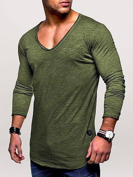 behype Langarmshirt "NUKE L/S", mit V-Ausschnitt günstig online kaufen