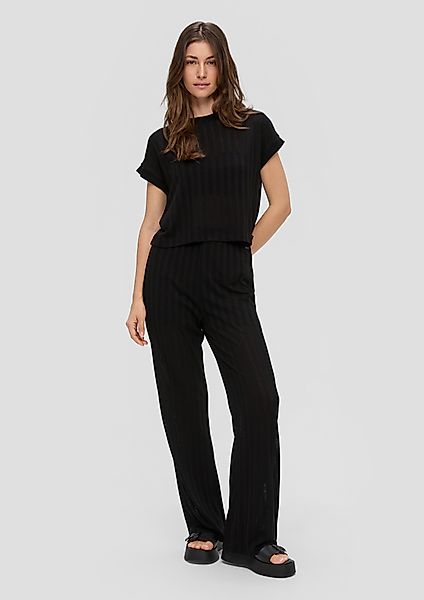 QS Stoffhose Regular: Semitransparente Hose mit günstig online kaufen