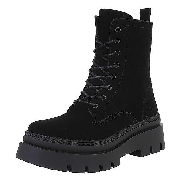 Ital-Design Damen Freizeitschnürschuhe aus echtem Wildleder günstig online kaufen