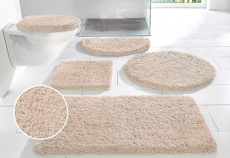my home Badematte "Sanremo, Badvorleger, Badezimmer Teppich, sehr weich" Hö günstig online kaufen