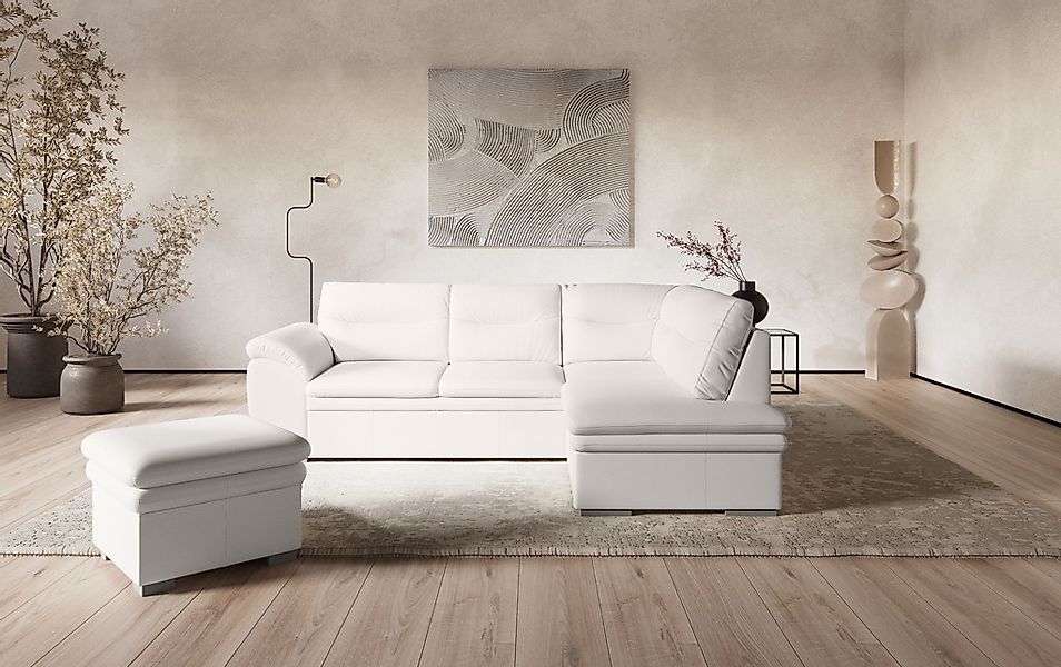 COTTA Ecksofa "Leandra L-Form", wahlweise mit Bettfunktion & Bettkasten günstig online kaufen