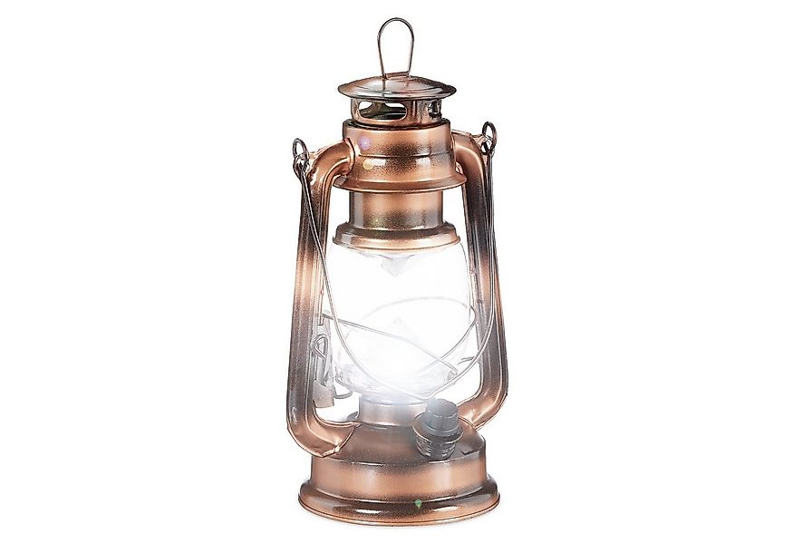 relaxdays LED Laterne 2 x Sturmlaterne LED kupfer günstig online kaufen