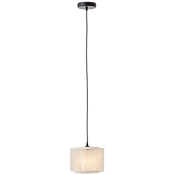 Brilliant Pendelleuchte Odar Schwarz-Beige günstig online kaufen