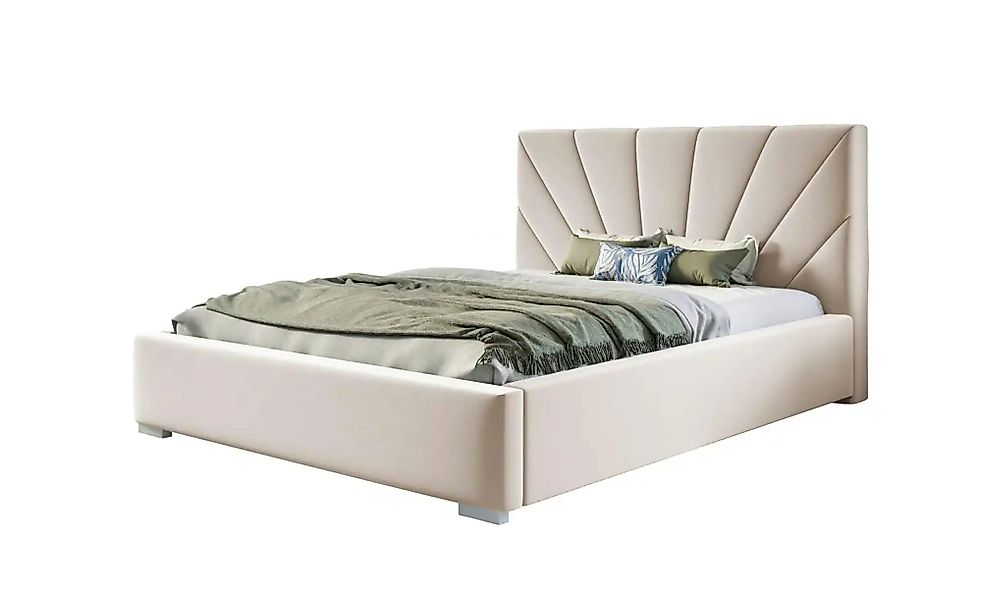 Polsterbett mit Stauraum Slough ¦ creme ¦ Maße (cm): B: 140 H: 104 Betten > günstig online kaufen