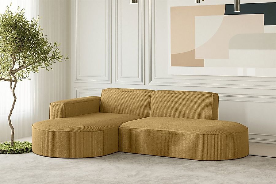Fun Möbel Ecksofa Designersofa PALMA XS in Stoff Scala oder Noel, Auch mit günstig online kaufen