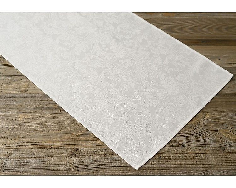 matches21 HOME & HOBBY Tischdecke Tischläufer MILA Damast Motiv weiß, Leine günstig online kaufen