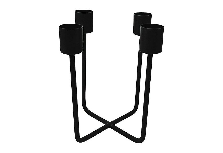 LaLe Living Kerzenständer Quattra für 4 Stabkerzen in Schwarz, Petrol, Kupf günstig online kaufen