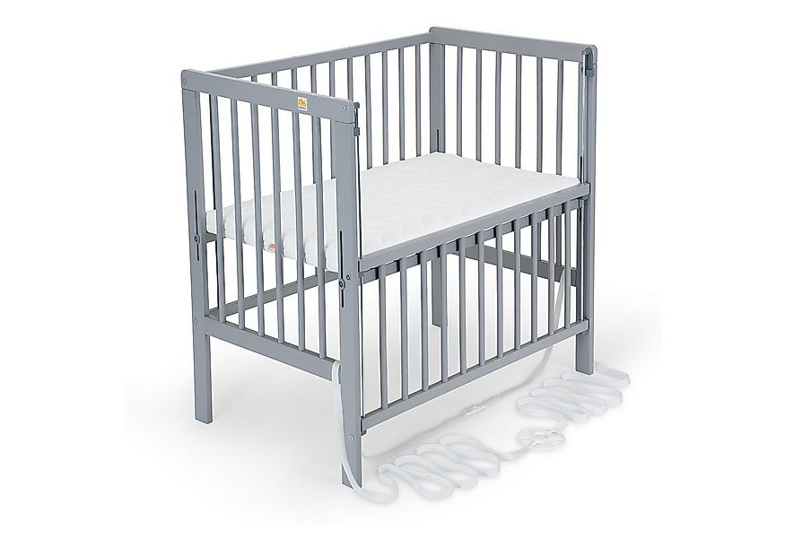FabiMax Beistellbett Flex grau, 2in1, Beistellbett und Stubenbettchen in Ei günstig online kaufen