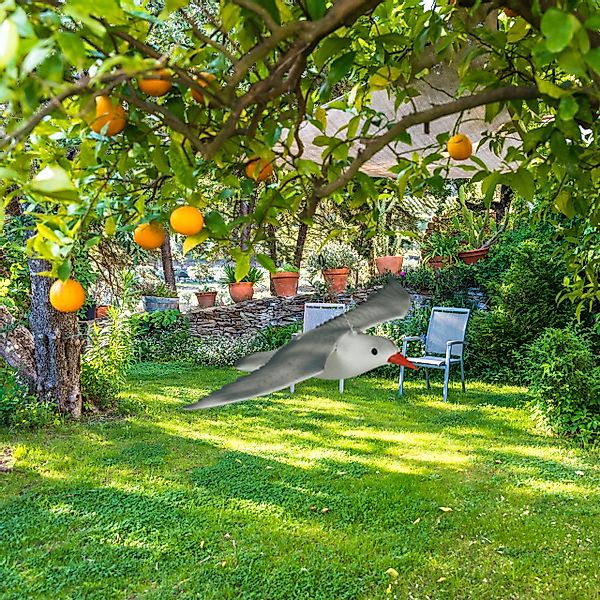 relaxdays Gartenfigur 2 x Vogelschreck Möwe günstig online kaufen