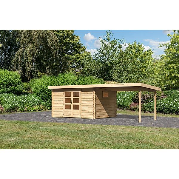 Karibu Gartenhaus Jeebel 4 m. Schleppdach 300 cm Naturbelassen günstig online kaufen