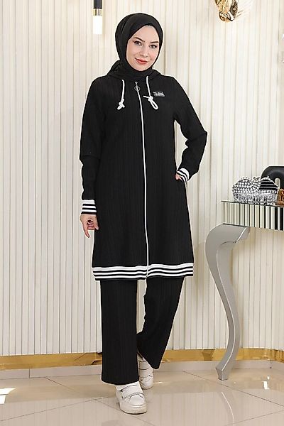 MODAMİHRAM Blusentop KleidReißverschluss Gerippter Anzug günstig online kaufen