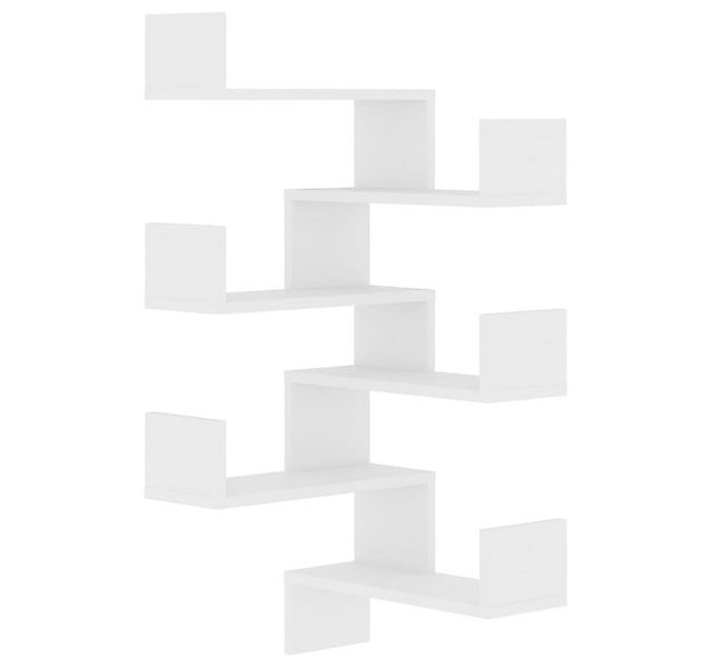 furnicato Wandregal Wand-Eckregale 2 Stk. Weiß 40x40x50 cm Holzwerkstoff, 2 günstig online kaufen