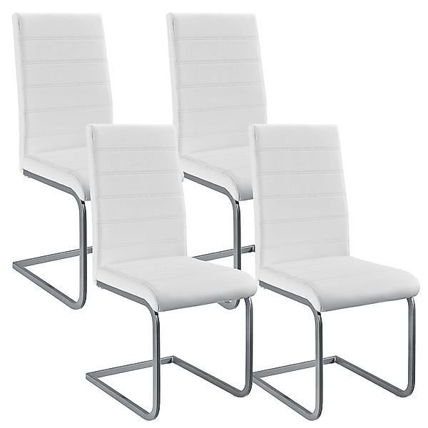 Juskys Freischwinger Vegas, hohe Rückenlehne, pflegeleicht, günstig online kaufen