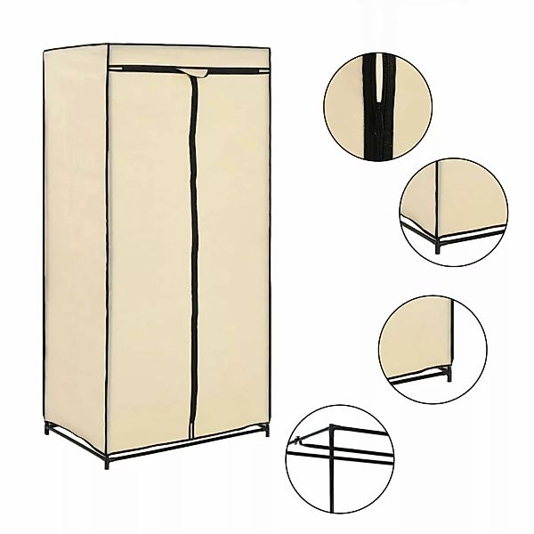 Kleiderschränke 2 Stk. Creme 75ã50ã160 Cm günstig online kaufen