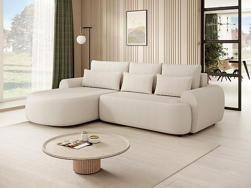 Beautysofa Ecksofa mit Schlaffunktion Olivio, mit Wellenfedern, gepolsterte günstig online kaufen