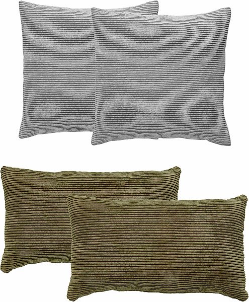 Andiamo Dekokissen "Cord Kissen Emy, 4er Set, Kissenhülle mit Füllung" Sofa günstig online kaufen