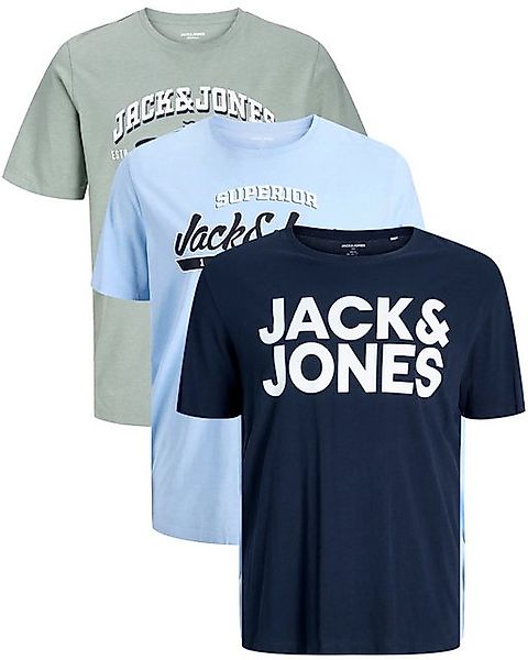 Jack & Jones Plus Print-Shirt (Spar-Set, 3er-Pack) Big Size Shirt Übergröße günstig online kaufen