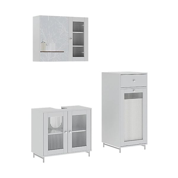 Vicco Badmöbel-Set Malte Weiß 3 Teile günstig online kaufen