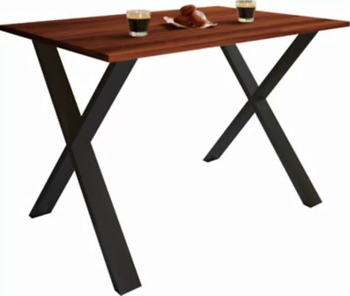 VCM Premium Holz Esstisch Küchentisch Speisetisch Tisch Xona X Schwarz brau günstig online kaufen